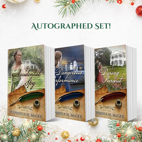 The Accidental Spy Trilogy Signed Christmas Set